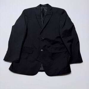 Michael Kors Mens Black Wool Blend Two Button Blazer Jacket 38R